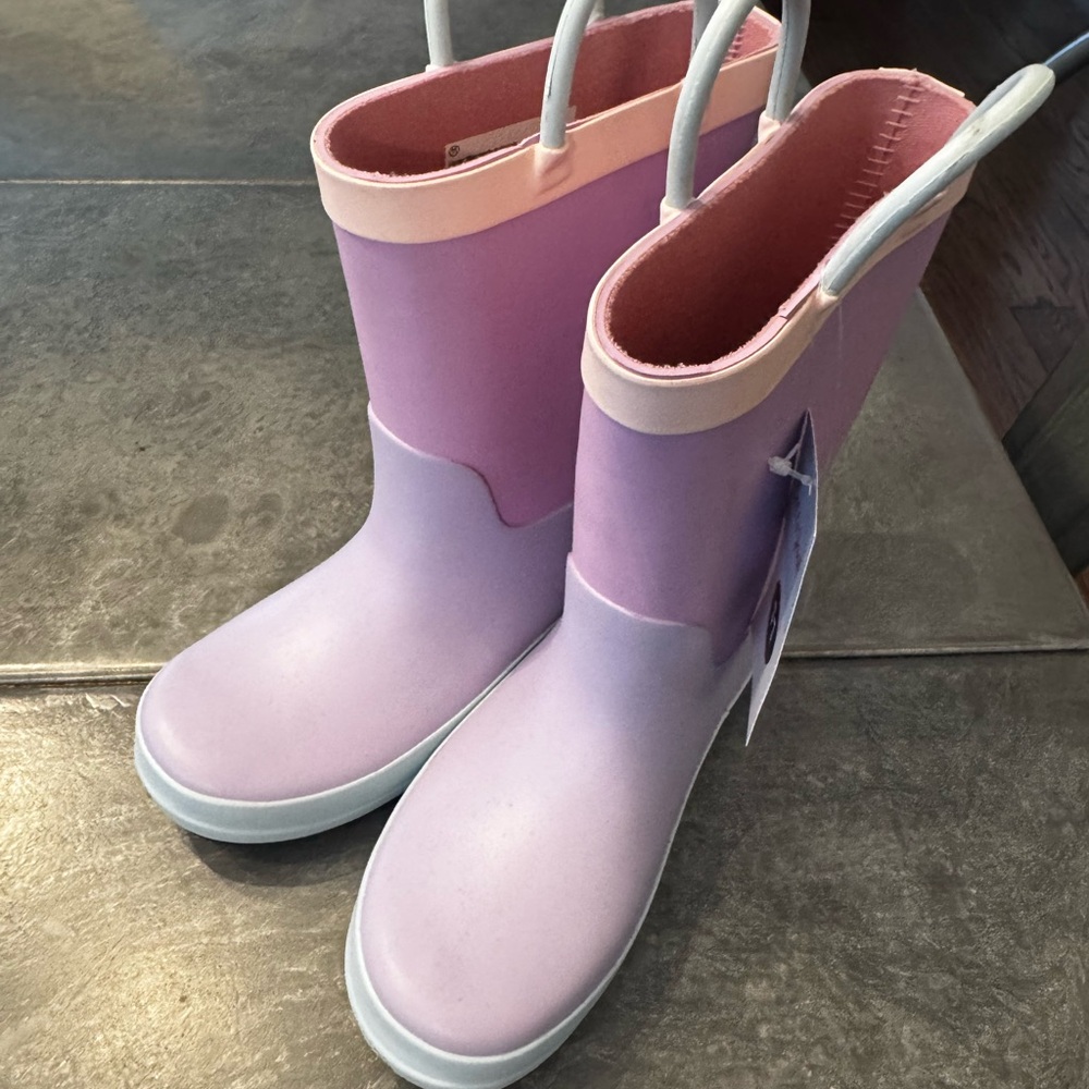 Cat & Jack Kids Pink and Purple Rain Boots